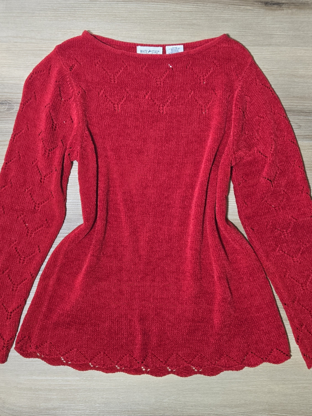 White Stag Red Crewneck Sweater